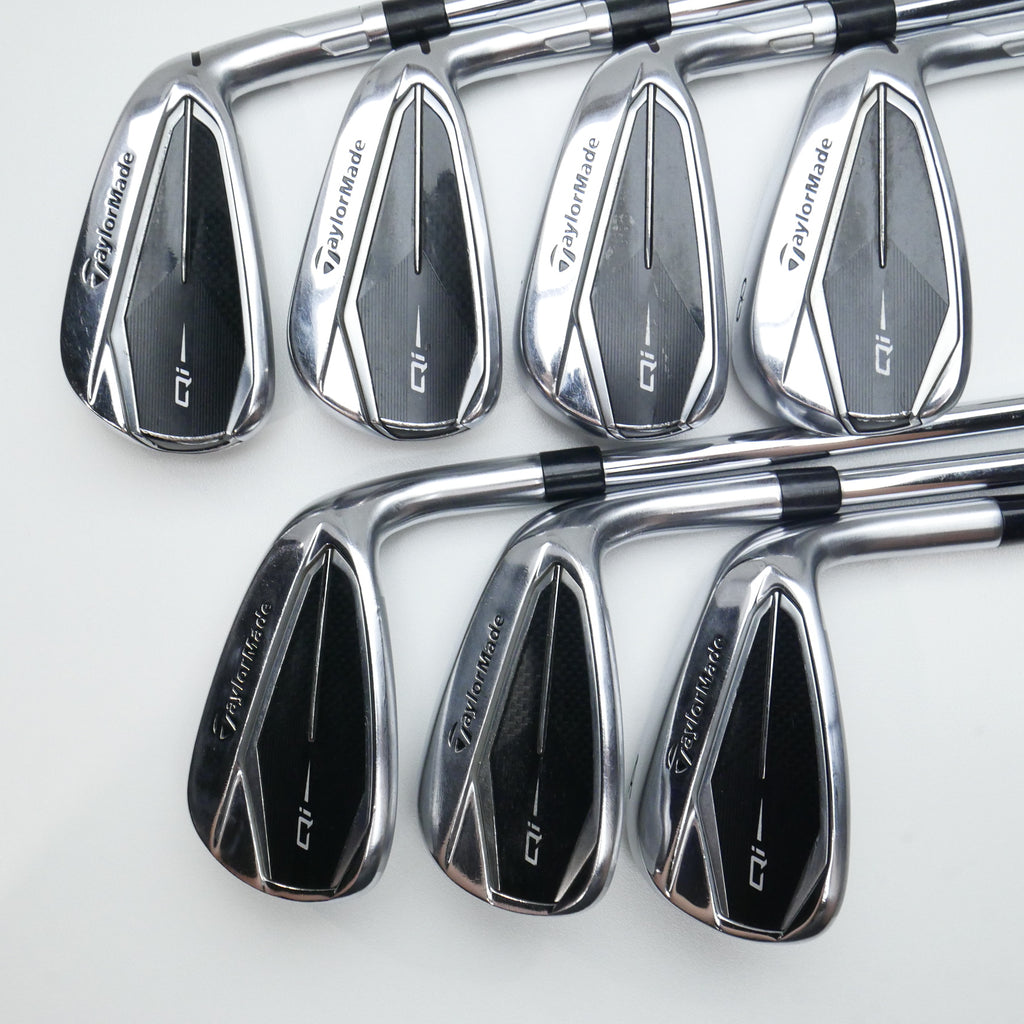 Used TaylorMade Qi Iron Set / 5 - PW + AW / Stiff Flex