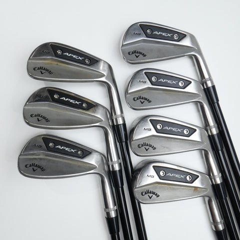 Used TOUR ISSUE Callaway Apex MB 24 Raw Iron Set / 4 - PW / TX Flex