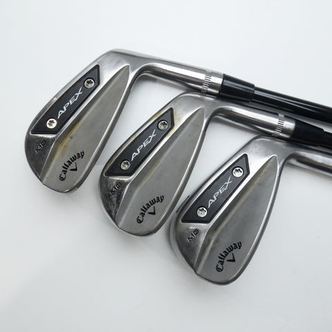 Used TOUR ISSUE Callaway Apex MB 24 Raw Iron Set / 4 - PW / TX Flex