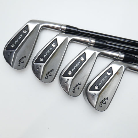 Used TOUR ISSUE Callaway Apex MB 24 Raw Iron Set / 4 - PW / TX Flex