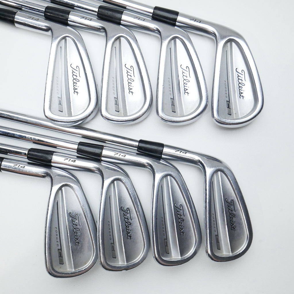 Used Titleist CB 714 Iron Set / 3 - PW / Stiff Flex / Left-Handed