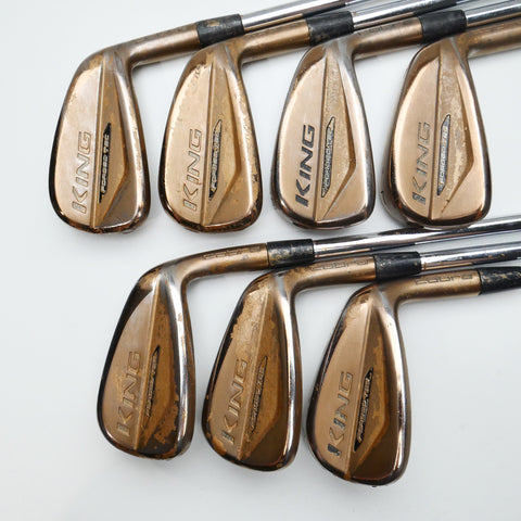 Used Cobra King Forged Tec Copper Iron Set / 4 - PW / Stiff Flex