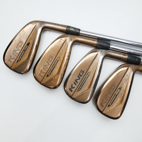 Used Cobra King Forged Tec Copper Iron Set / 4 - PW / Stiff Flex