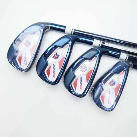 NEW Wilson D300 Limited Edition PVD Blue Iron Set / 4 - PW + GW / Regular Flex