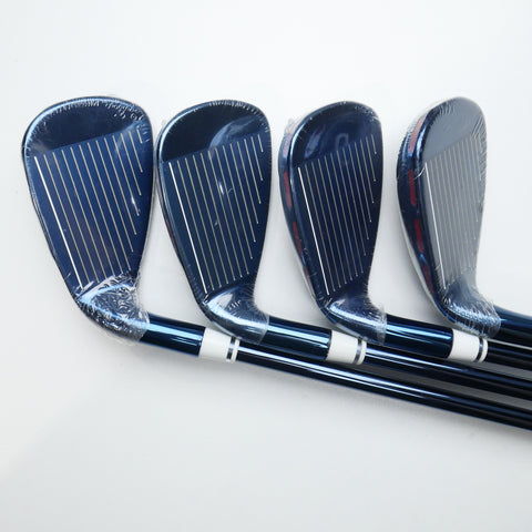 NEW Wilson D300 Limited Edition PVD Blue Iron Set / 4 - PW + GW / Regular Flex