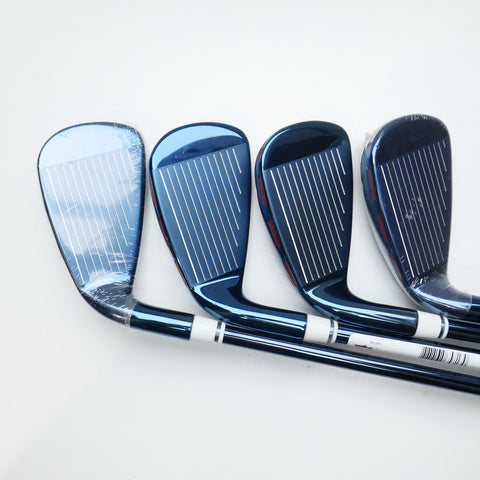 NEW Wilson D300 Limited Edition PVD Blue Iron Set / 4 - PW + GW / Regular Flex
