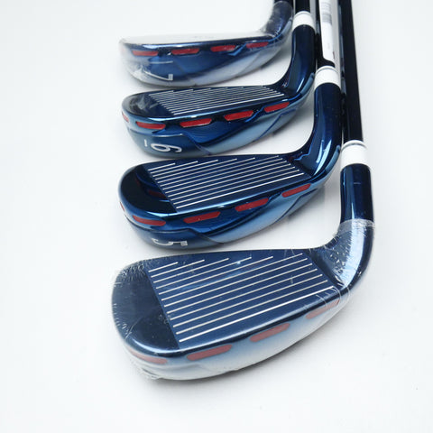 NEW Wilson D300 Limited Edition PVD Blue Iron Set / 4 - PW + GW / Regular Flex