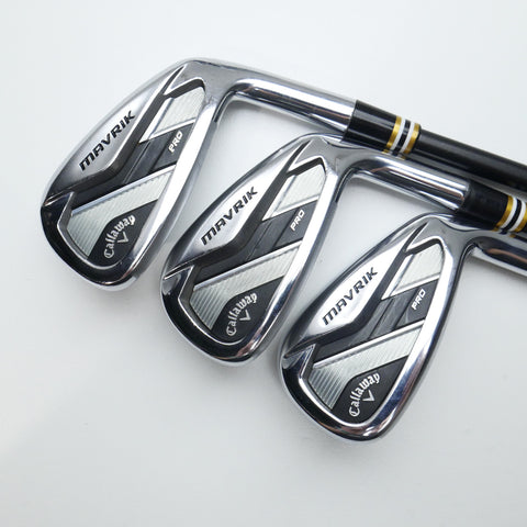Used Callaway Mavrik Pro Iron Set / 5 - PW / Stiff Flex / Tour AD AD-95 S