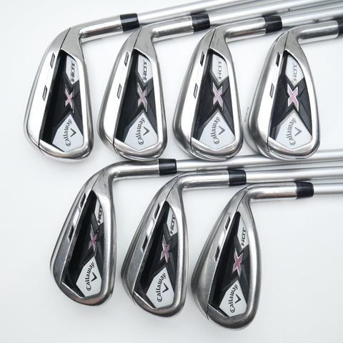 Used Callaway X Hot Womens 2013 Iron Set / 5 - SW / Ladies Flex