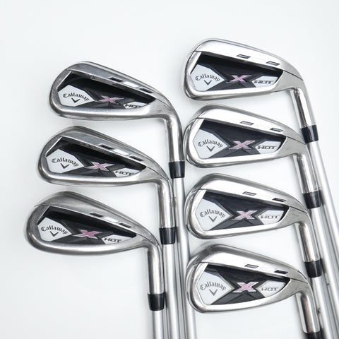 Used Callaway X Hot Womens 2013 Iron Set / 5 - SW / Ladies Flex