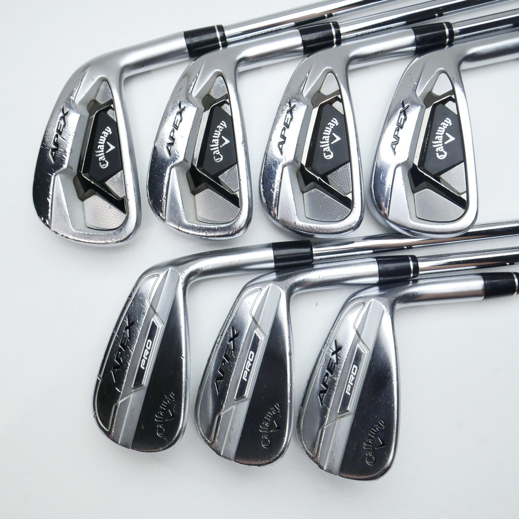 Used Callaway Apex 21 & Apex Pro 21 Combo Iron Set / 4 - PW / Stiff Flex