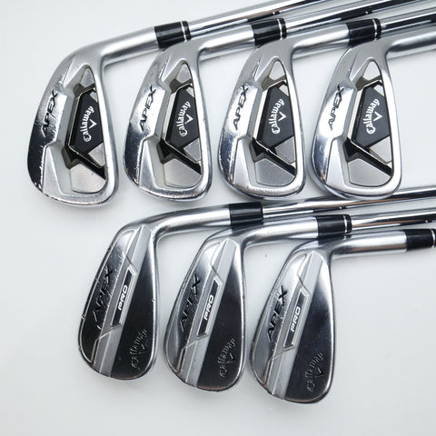 Used Callaway Apex 21 & Apex Pro 21 Combo Iron Set / 4 - PW / Stiff Flex
