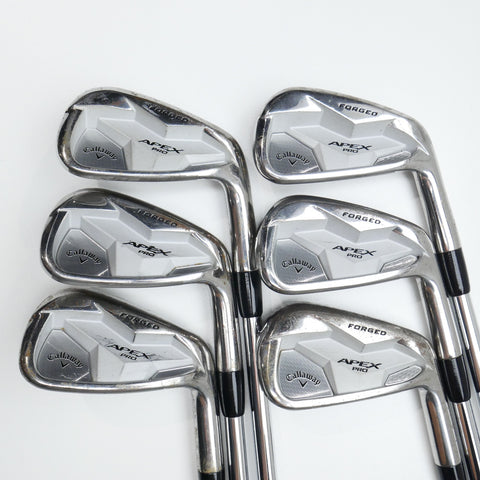 Used TOUR ISSUE Callaway Apex Pro 19 RAW Iron Set / 5 - PW / X-Stiff Flex