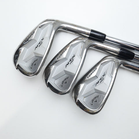 Used TOUR ISSUE Callaway Apex Pro 19 RAW Iron Set / 5 - PW / X-Stiff Flex