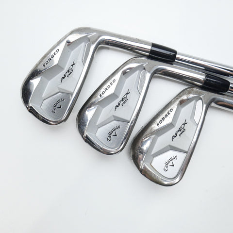 Used TOUR ISSUE Callaway Apex Pro 19 RAW Iron Set / 5 - PW / X-Stiff Flex