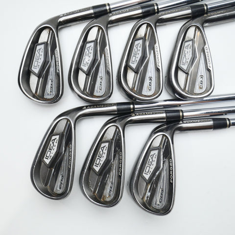 Used Adams Idea Black CB3 Iron Set / 4 - PW / Regular Flex