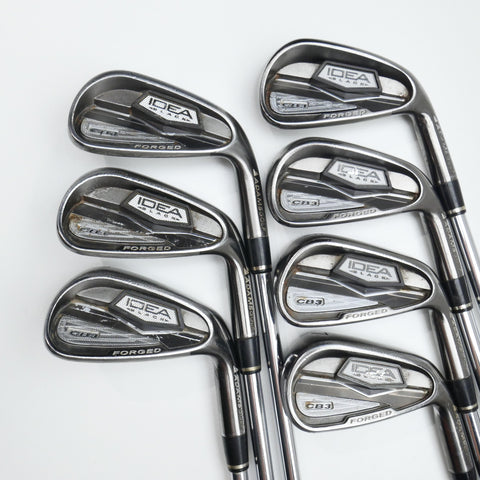Used Adams Idea Black CB3 Iron Set / 4 - PW / Regular Flex