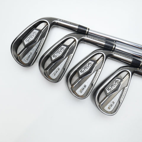 Used Adams Idea Black CB3 Iron Set / 4 - PW / Regular Flex