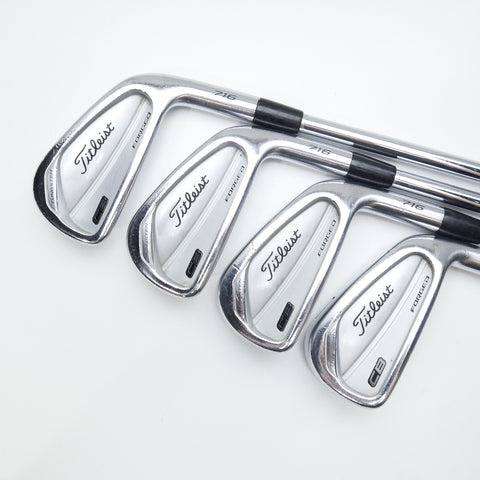 Used Titleist CB 716 Iron Set / 4 - PW / Stiff Flex