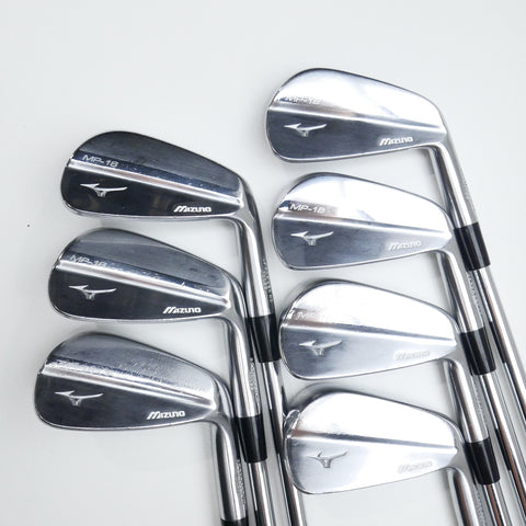 Used Mizuno MP-18 Iron Set / 4 - PW / Stiff Flex