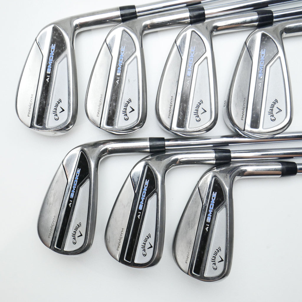Used Callaway Paradym Ai Smoke Iron Set / 5 - PW + AW / Stiff Flex