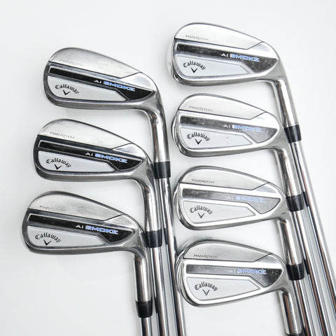 Used Callaway Paradym Ai Smoke Iron Set / 5 - PW + AW / Stiff Flex