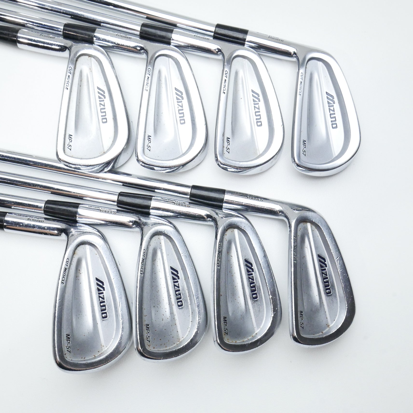 Used Mizuno MP-57 Iron Set / 3 - PW / Regular Flex / Left-Handed