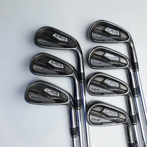 Used Adams Idea Black CB3 Iron Set / 4 - PW / Regular Flex