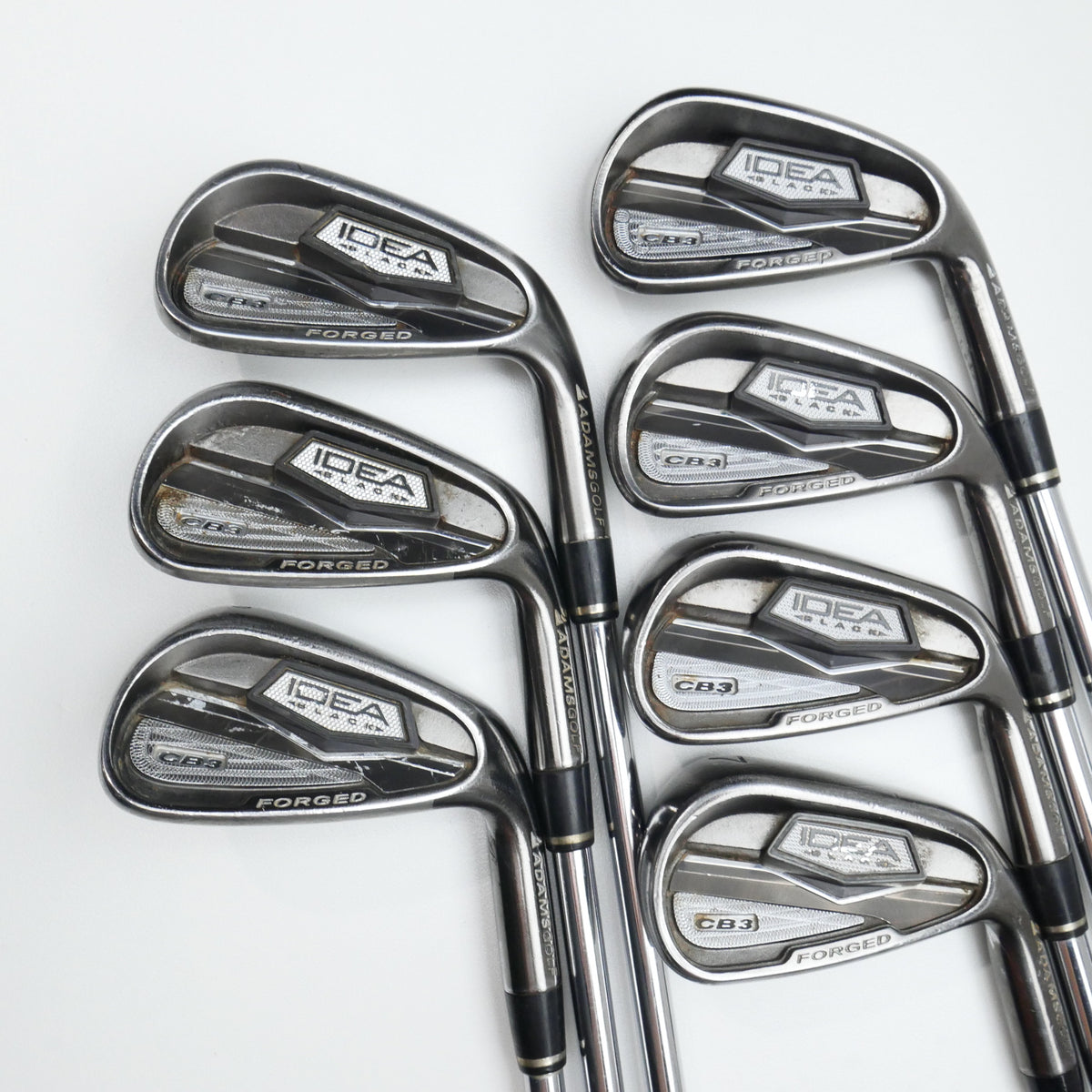 Used Adams Idea Black CB3 Iron Set / 4 - PW / Regular Flex