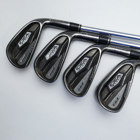 Used Adams Idea Black CB3 Iron Set / 4 - PW / Regular Flex