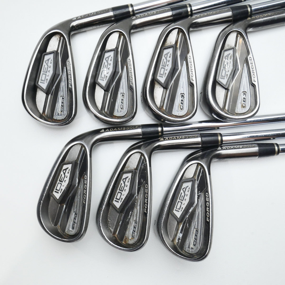 Used Adams Idea Black CB3 Iron Set / 4 - PW / Regular Flex
