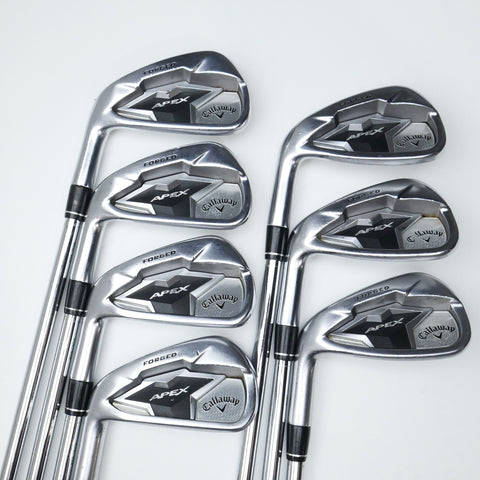 Used Callaway Apex CF19 Iron Set / 4 - PW / Stiff Flex / Left-Handed