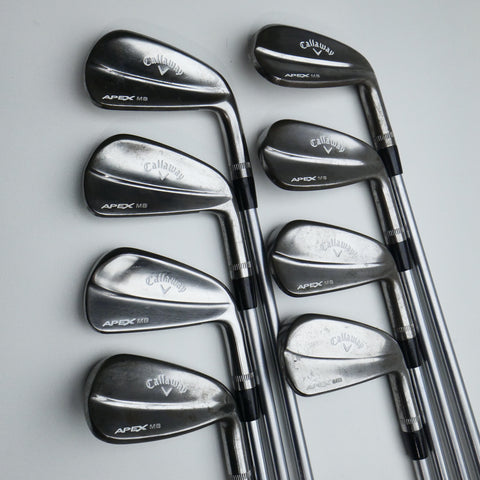Used Callaway Apex MB Raw 2018 Iron Set / 3 - PW / Stiff Flex