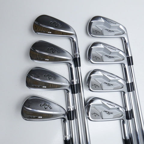 Used Callaway Apex Pro 19 and Apex MB 18 Combo Iron Set / 3 - PW / X-Stiff Flex