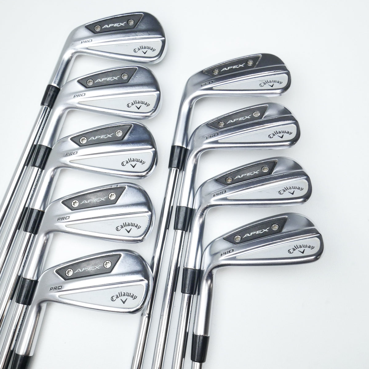 Used Callaway Apex Pro 24 Iron Set / 3 - PW + AW / Stiff Flex / Left-Handed