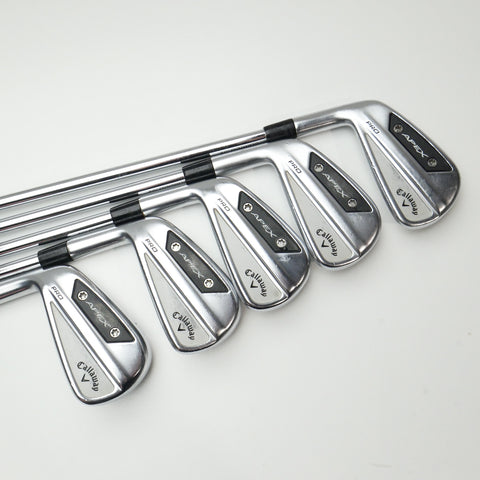 Used Callaway Apex Pro 24 Iron Set / 3 - PW + AW / Stiff Flex / Left-Handed