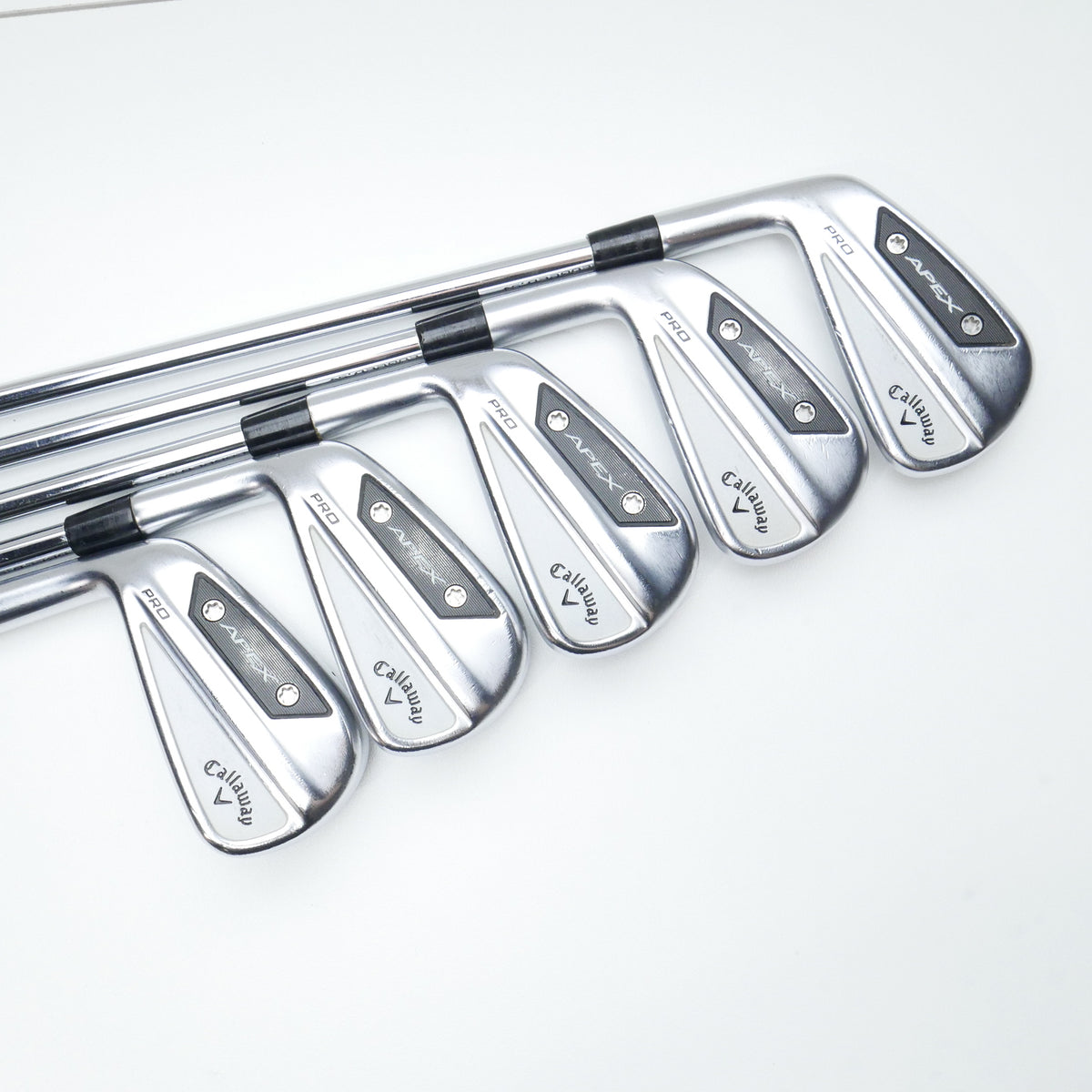 Used Callaway Apex Pro 24 Iron Set / 3 - PW + AW / Stiff Flex / Left-Handed