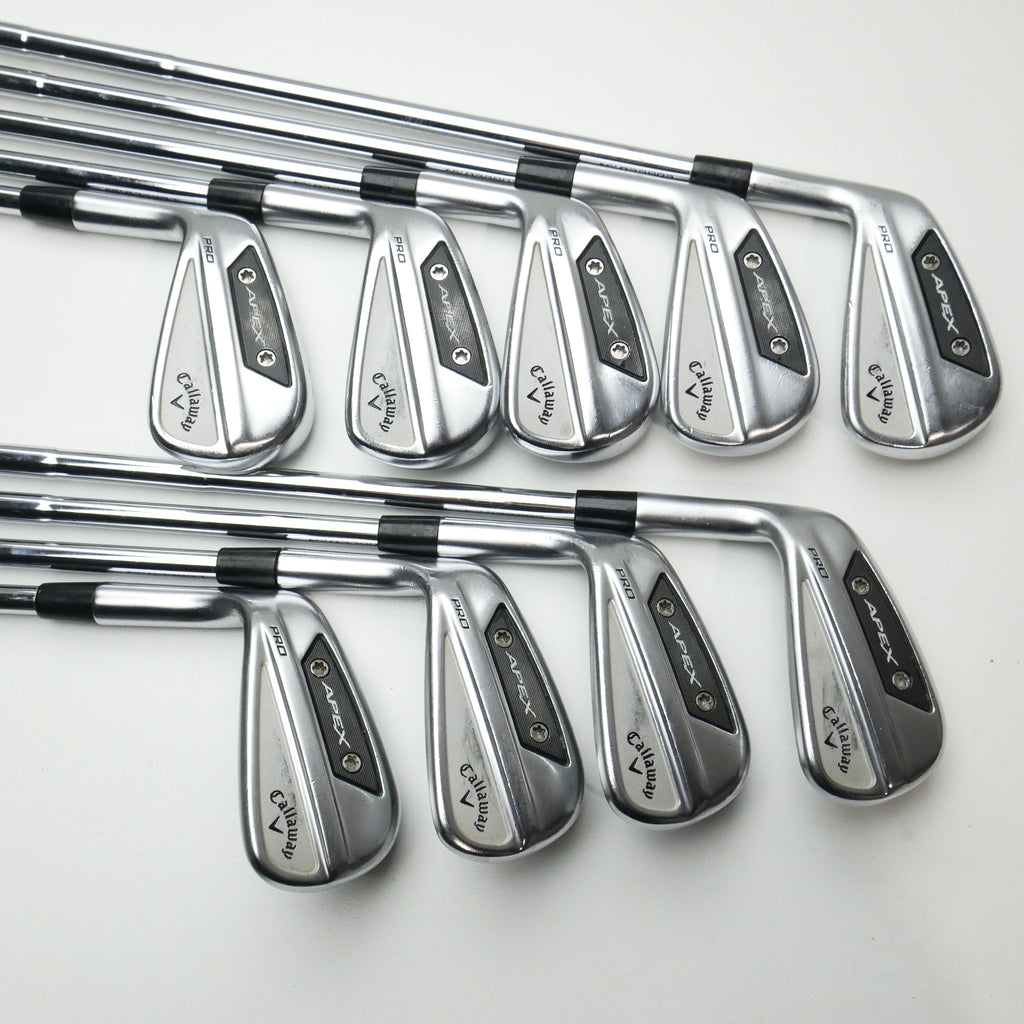 Used Callaway Apex Pro 24 Iron Set / 3 - PW + AW / Stiff Flex / Left-Handed