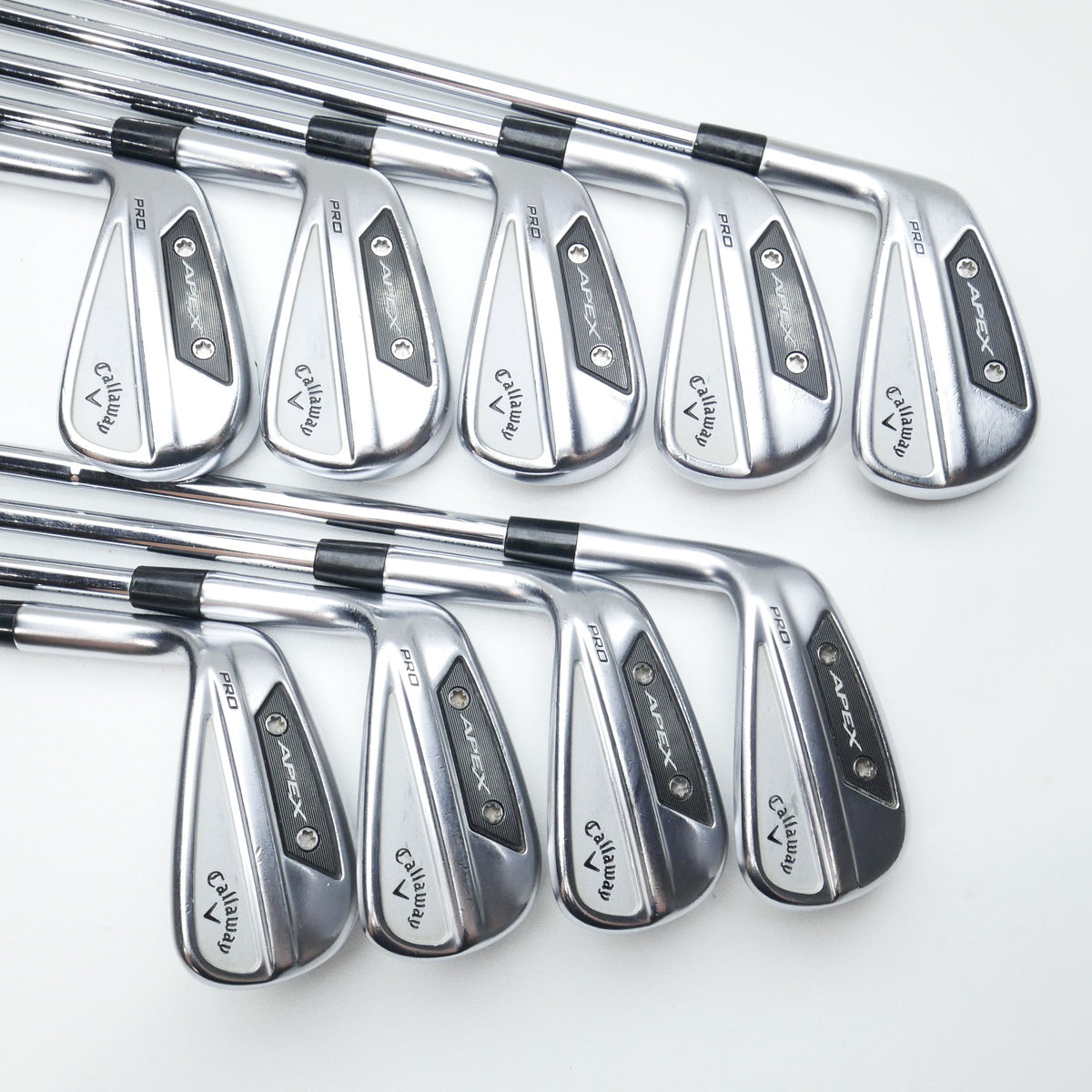 Used Callaway Apex Pro 24 Iron Set / 3 - PW + AW / Stiff Flex / Left-Handed