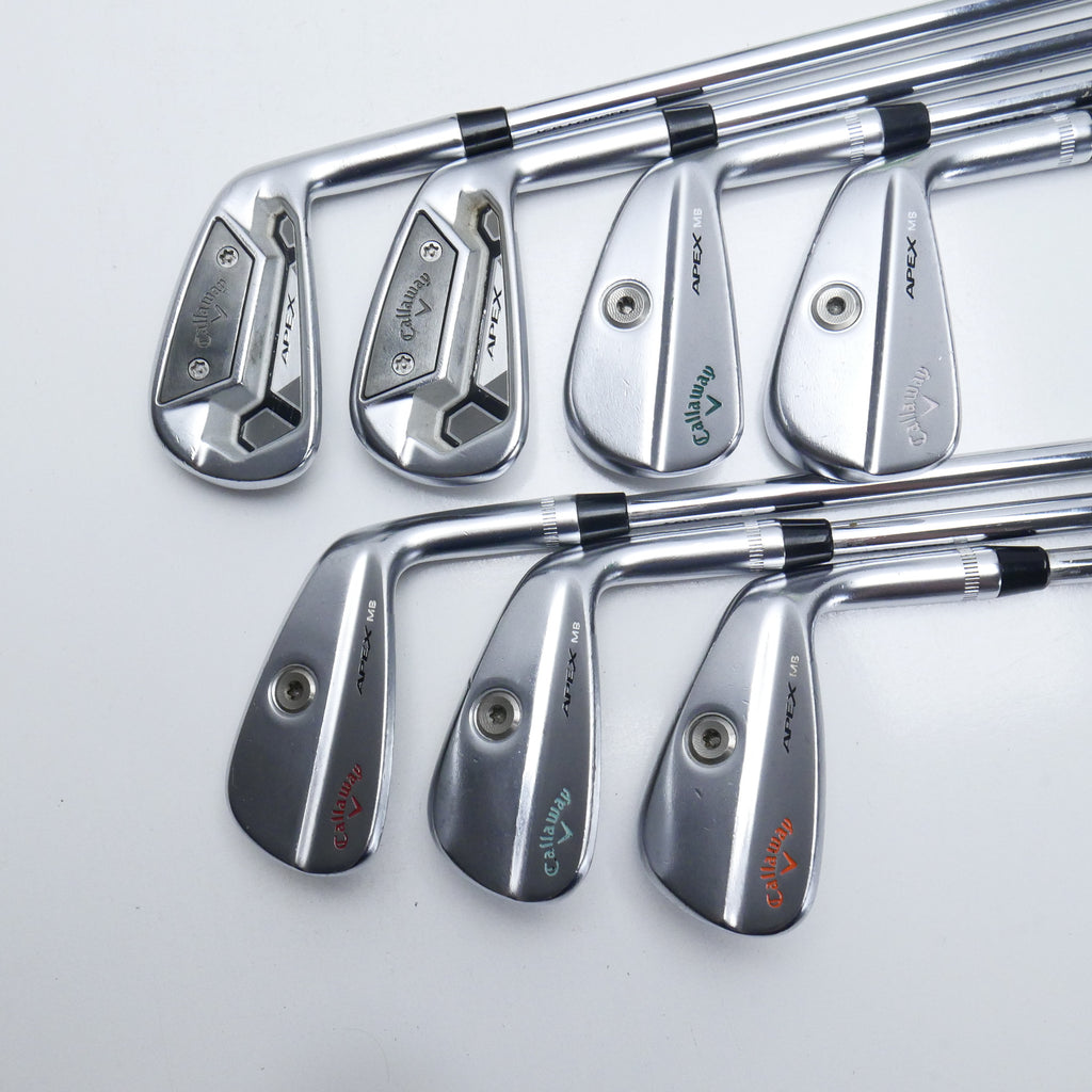 Used Callaway Apex TCB & Apex MB 21 Combo Iron Set / 4 - PW / Stiff Flex