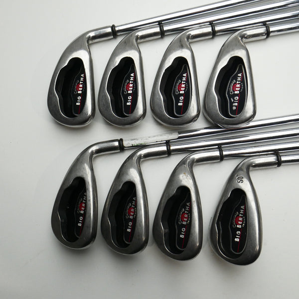 Used Callaway Big Bertha 2004 Iron Set / 4 - PW + GW / Uniflex