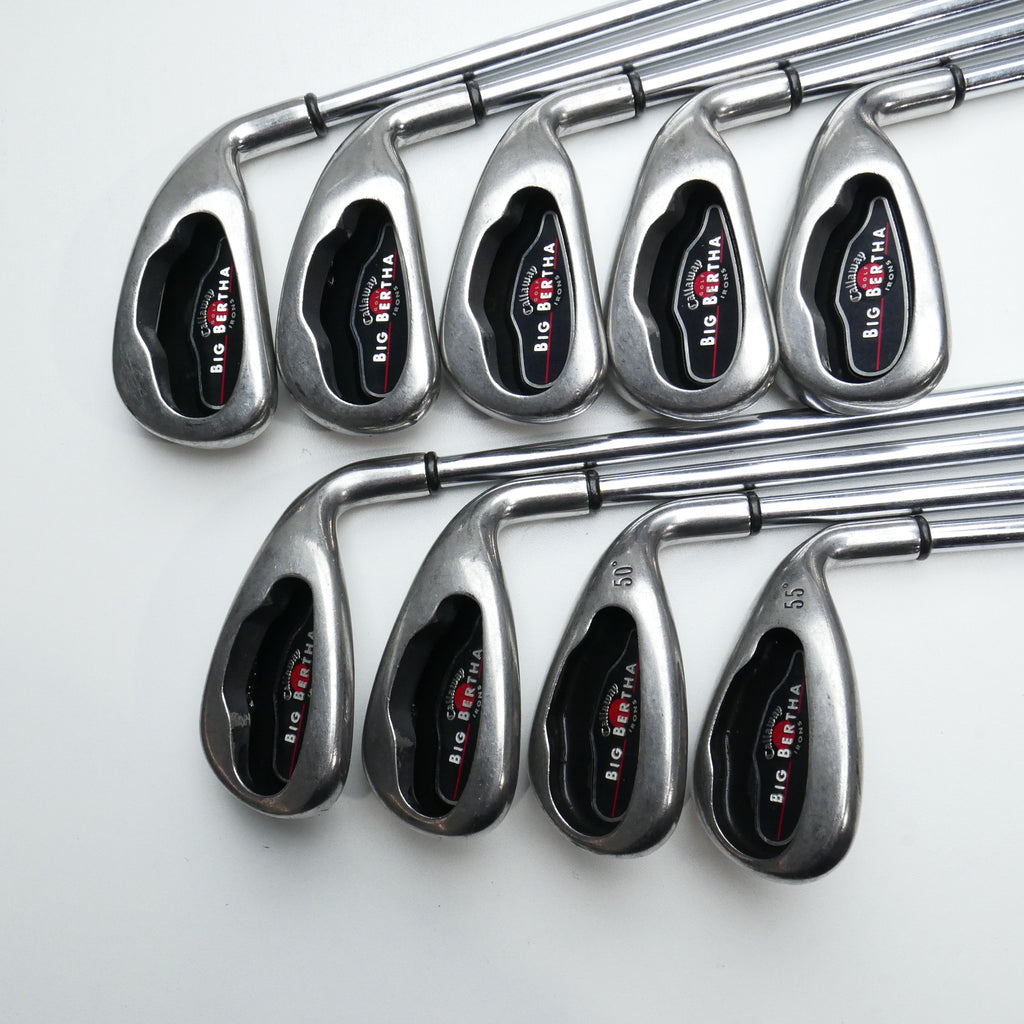 Used Callaway Big Bertha 2004 Iron Set / 4 - SW + GW / Uniflex