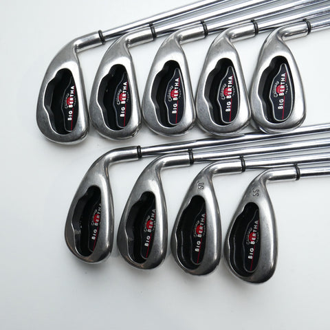 Used Callaway Big Bertha 2004 Iron Set / 4 - SW + GW / Uniflex