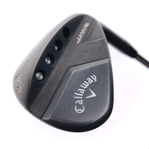 Used Callaway Callaway Jaws Full Toe Black Lob Wedge / 58.0 Degrees / Wedge Flex