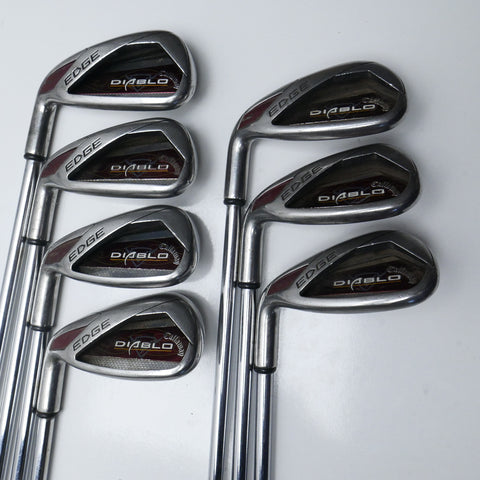 Used Callaway Diablo Edge Iron Set / 6 - SW + AW / Uniflex / Left-Handed