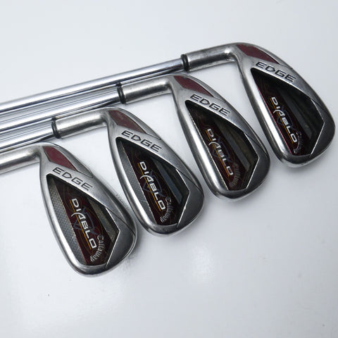 Used Callaway Diablo Edge Iron Set / 6 - SW + AW / Uniflex / Left-Handed