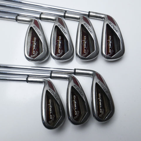 Used Callaway Diablo Edge Iron Set / 6 - SW + AW / Uniflex / Left-Handed