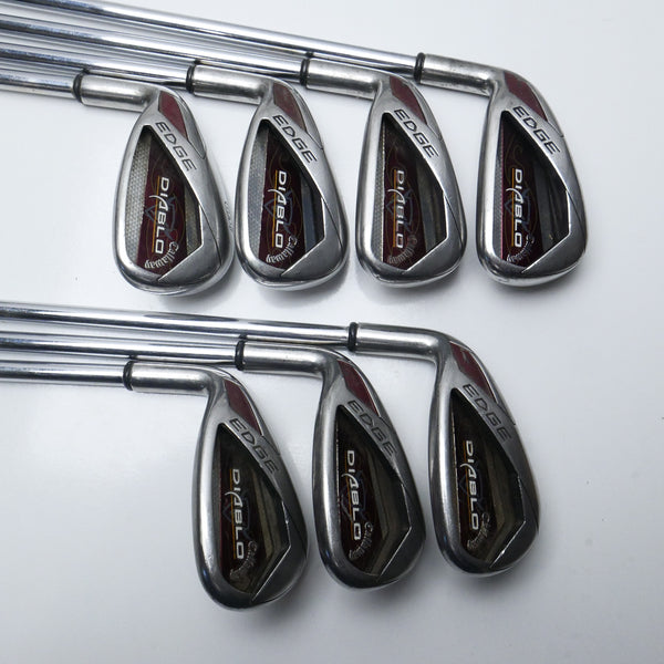 Used Callaway Diablo Edge Iron Set / 6 - SW + AW / Uniflex / Left-Handed
