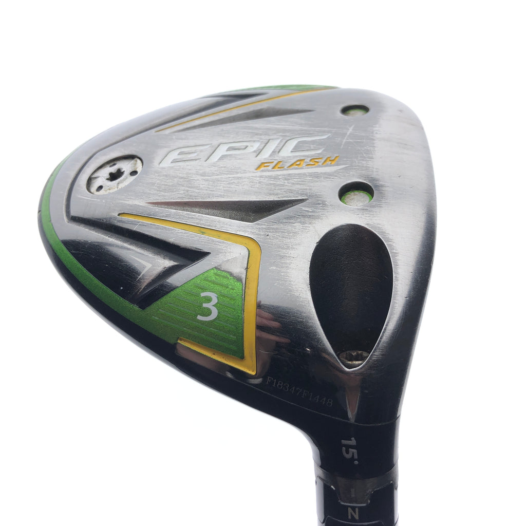 Used Callaway EPIC Flash 3 Fairway Wood / 15 Degrees / Regular Flex