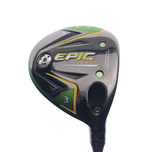 Used Callaway EPIC Flash 3 Fairway Wood / 15 Degrees / Regular Flex